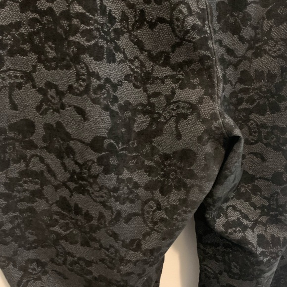 Vintage 90s-Y2K- Black Lace Wide Leg Jeans.Grunge - Picture 11 of 15